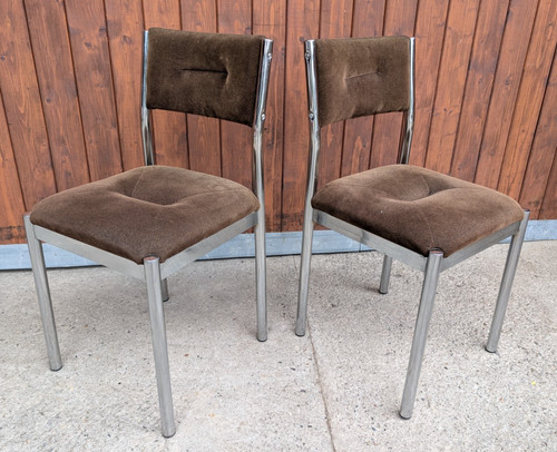 Vintage chrome designer dining - designer,
