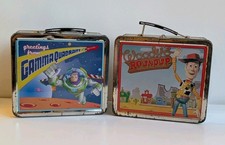 Vintage Disney Pixar Toy Story Metal Lunch Boxes – Buzz & Woody – Collectibles