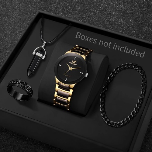 Men quartz watch - quartz, alloy