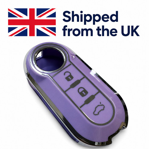 Fiat 500 purple key fob - fiat, cover