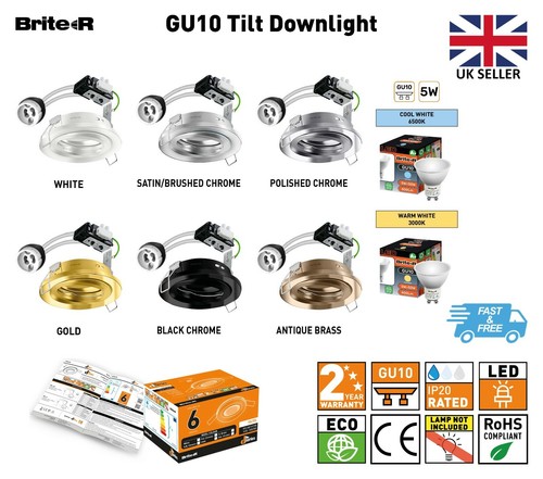 12x led gu10 downlights - 12x,