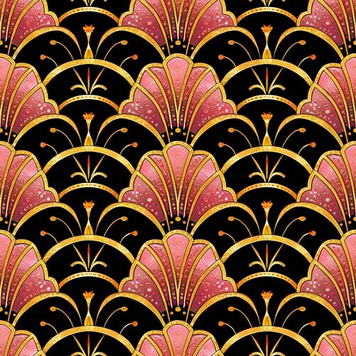 20x pink baroque art deco - art, peel