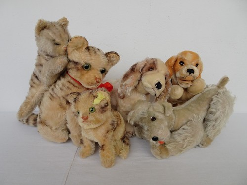 Lot vintage steiff mohair - of, 6,vintage,steiff,mohair