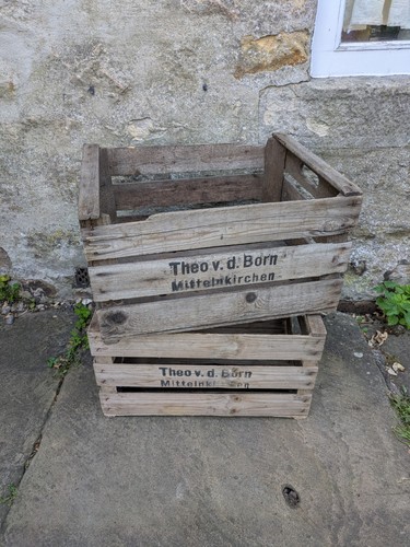Two vintage wooden - wooden, fruit