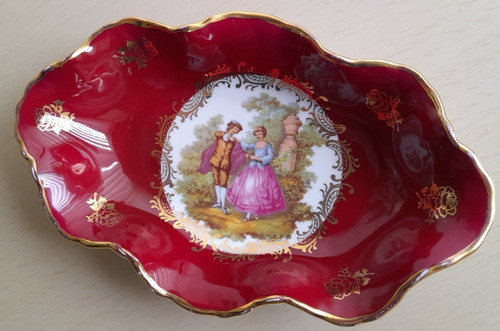 Vintage limoges porcelain dish - limoges,