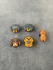 Bundle of cute dogs puppies crocs jibbitz shoe charms x 5 poodle labrador 