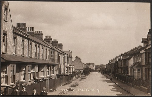 Thetford postcard vicarage - postcard,