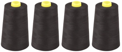 Black sewing thread 120s - black,