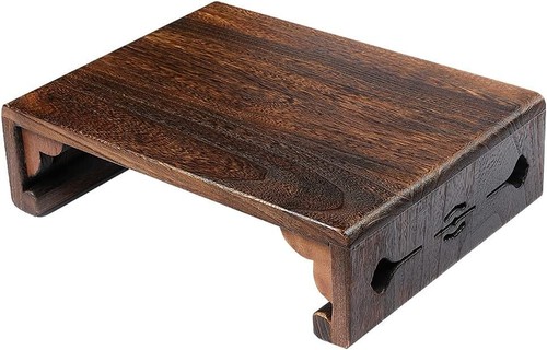 Sturdy low wooden stool - sturdy,