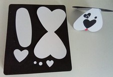 Wooden Die - Heart Note Card/Dog Face (Fits Sizzix Big Shot)