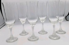 6 x Vintage Champagne flutes