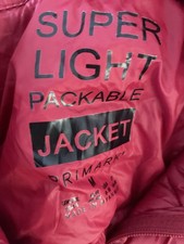 Primark Red Lightweight Packable Jacket Size M