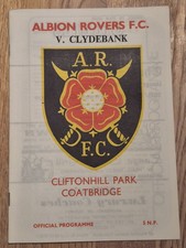 1973/74 Albion Rovers V Clydebank Div2 Football Programme Very Good Condition