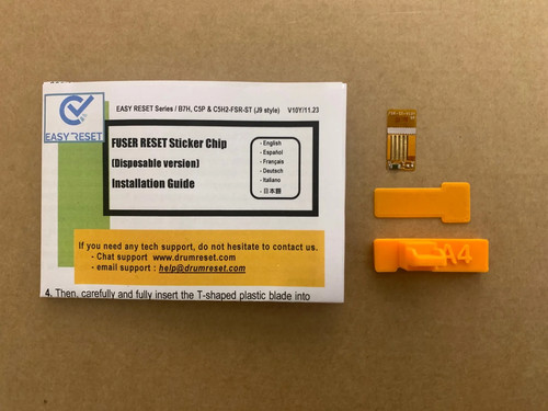 Easiest fuser reset sticker - reset,