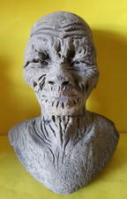 Stunning Vintage Hezekiel Ntuli Signed Clay Sculpture of S. African Zulu Elder