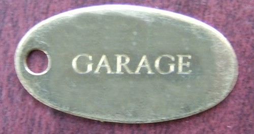 Solid brass oval - oval, key