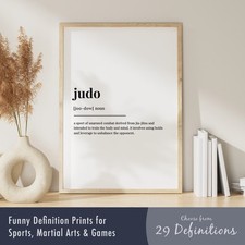 Funny Sports Definition Print – Martial Arts, Games Wall Art