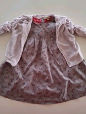 I Love Gorgeous Cotton, Silk, Linen Dress & Cardigan, Roses, Bundle, 6-12 Months