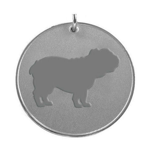 English bulldog dog pet tag - bulldog,