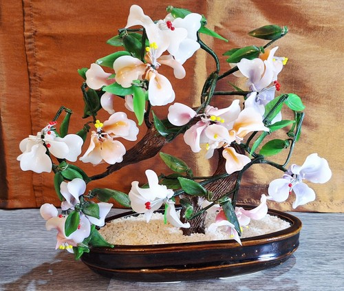 Vintage oriental jade bonsai - oriental,