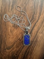 Stephen Webster, Sterling Silver/Lapis Lazuli Dog Tag Necklace