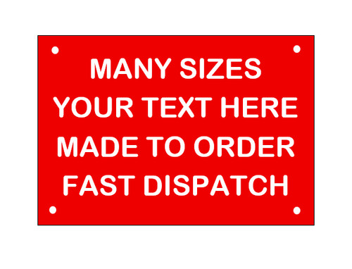 Engraved door plaque sign red - door,