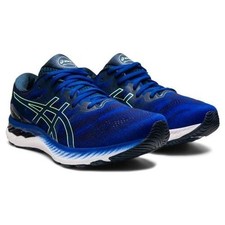 Asics Gel Running Shoes Gel Nimbus 23 Monaco Blue / Bright Lime Mesh Trainers