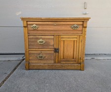 Antique Victorian Oak Wood Dry