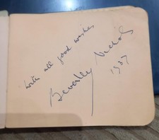 Beverley Nichols Autograph -