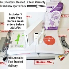Nintendo Wii Console starter Exercise bundle Wii Fit Balance board +Accessories