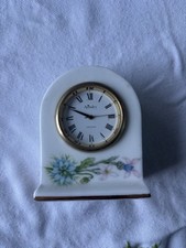 Aynsley Fine Bone China Miniature Clock Wild TUDOR Design