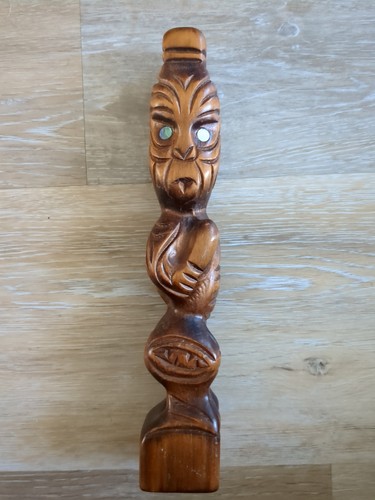 Hand carved maori tekoteko - carved,