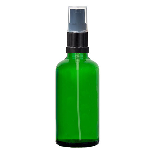 Green glass dropper - glass,