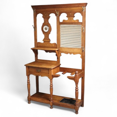 Antique edwardian oak hall - antique,