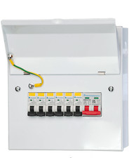 WCED 8 Way Metal Consumer Unit with 6 Compact A Rated RCBOs c/w 100A MS