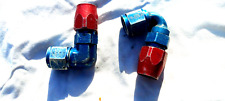 MOTOR CAR OIL COOLER EARLS 90° DEGREE RED BLUE ALUMINIUM HOSE PIPE FITTING