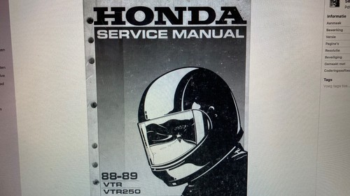 Honda vtr vtr250 - vtr,