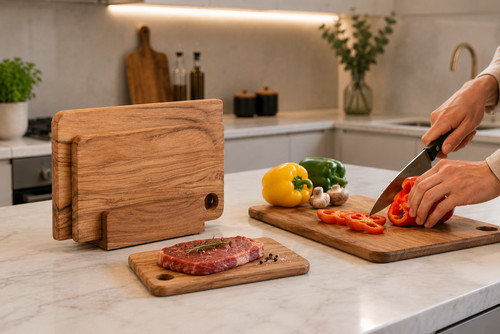 Wood chopping board set - board,