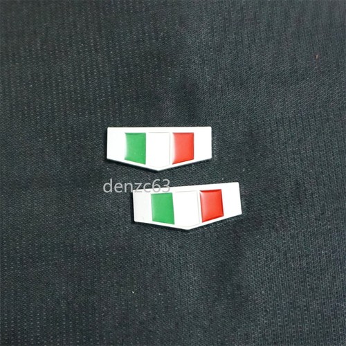 Chrome italy flag silver - 2x,