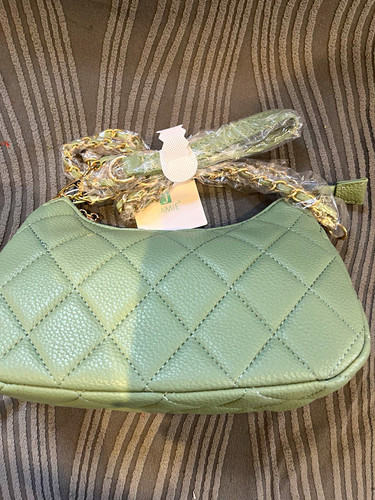 Jamie green quilted faux - green,
