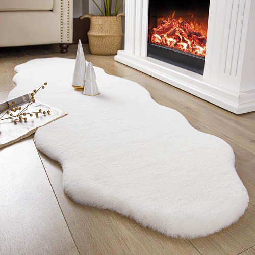 Fluffy shaggy rug faux - shaggy,