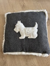 Grey And white Westie Dog Themed Cushion 16 X 16 Ins