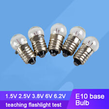 10pcs E10 1.5V 2.5V 3.8V 4.8V 6V 6.2V little Bulb for Teaching Flashlight