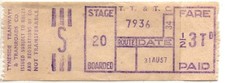 Bus Ticket = T T & T C - TIM Machine No 34 (Tyneside)