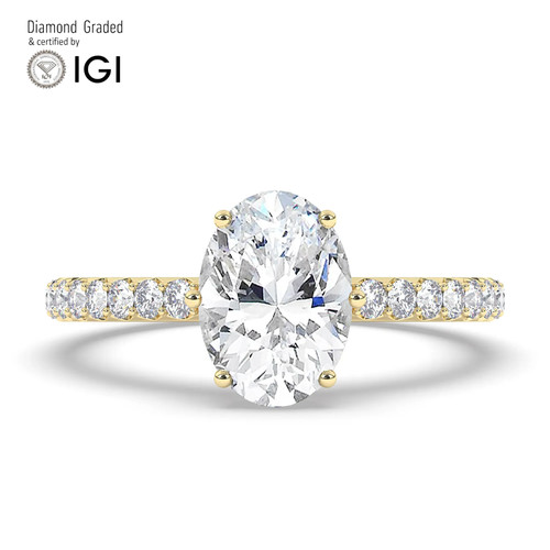 Oval diamond engagement ring - diamond,