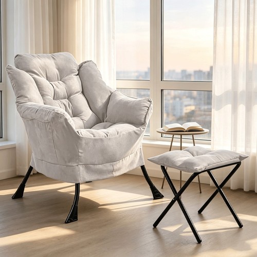 Fabric lazy chair with - lazy,