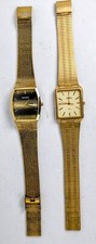 2x Sekonda Men's Rectangular Tonneau Quartz Vintage Watches -- Working 