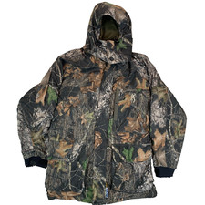 Mossy Oak Realtree Camouflage Hooded Hunting Jacket Men's Size Large L
