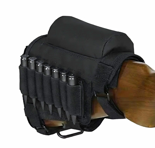 Black nylon buttstock belt - nylon,