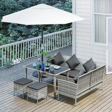 Rattan dining corner sofa - dining,